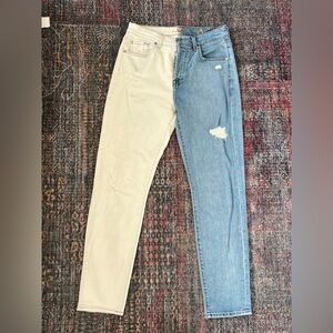 7 for all Mankind Two-Tone high waist Josefina Jeans